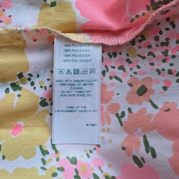 ASOS Swim Tropical Abstract Print Backless Mini Dress Swim Suite Cover-up Sz. 2 - Picture 6 of 6